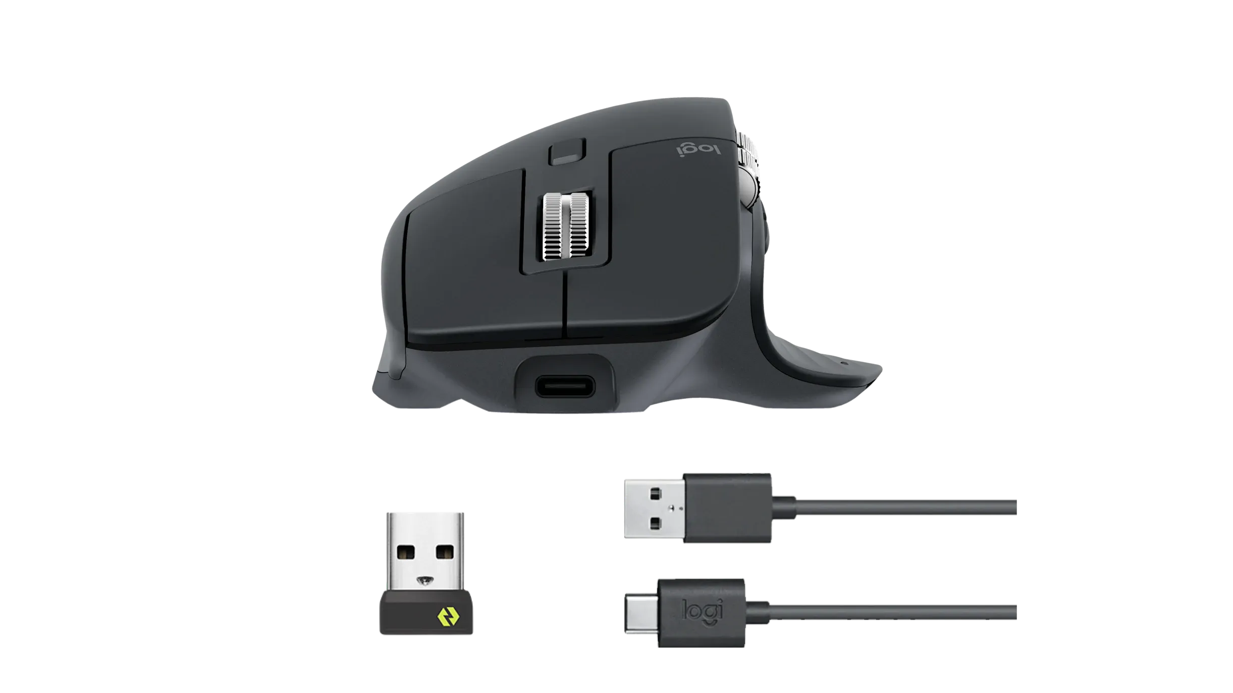 Logitech MX Master 3S gallery thumbnail, Front Profile + Accessories